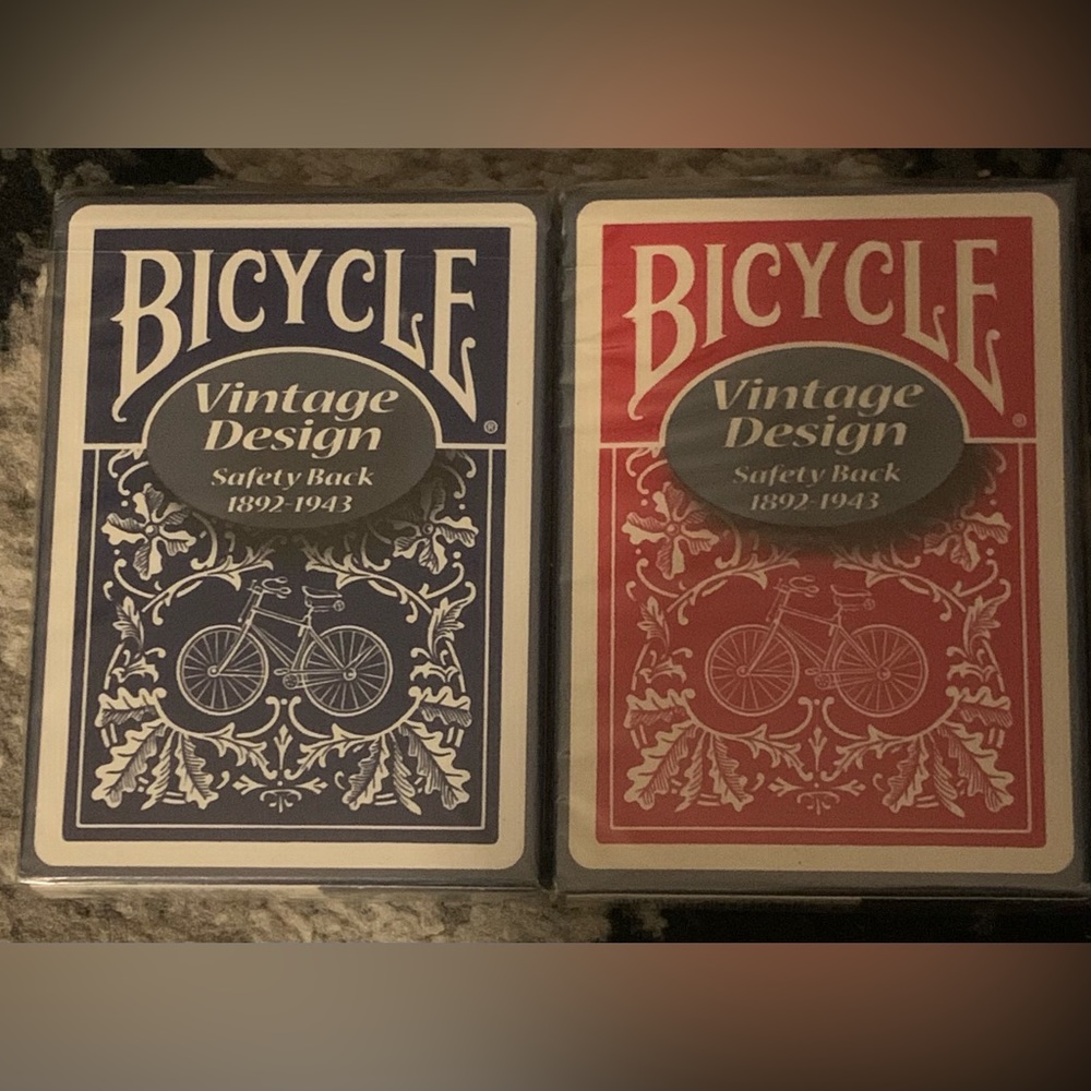 Bicycle Safety Back Vintage Series Playing Cards New One Red And One Blue